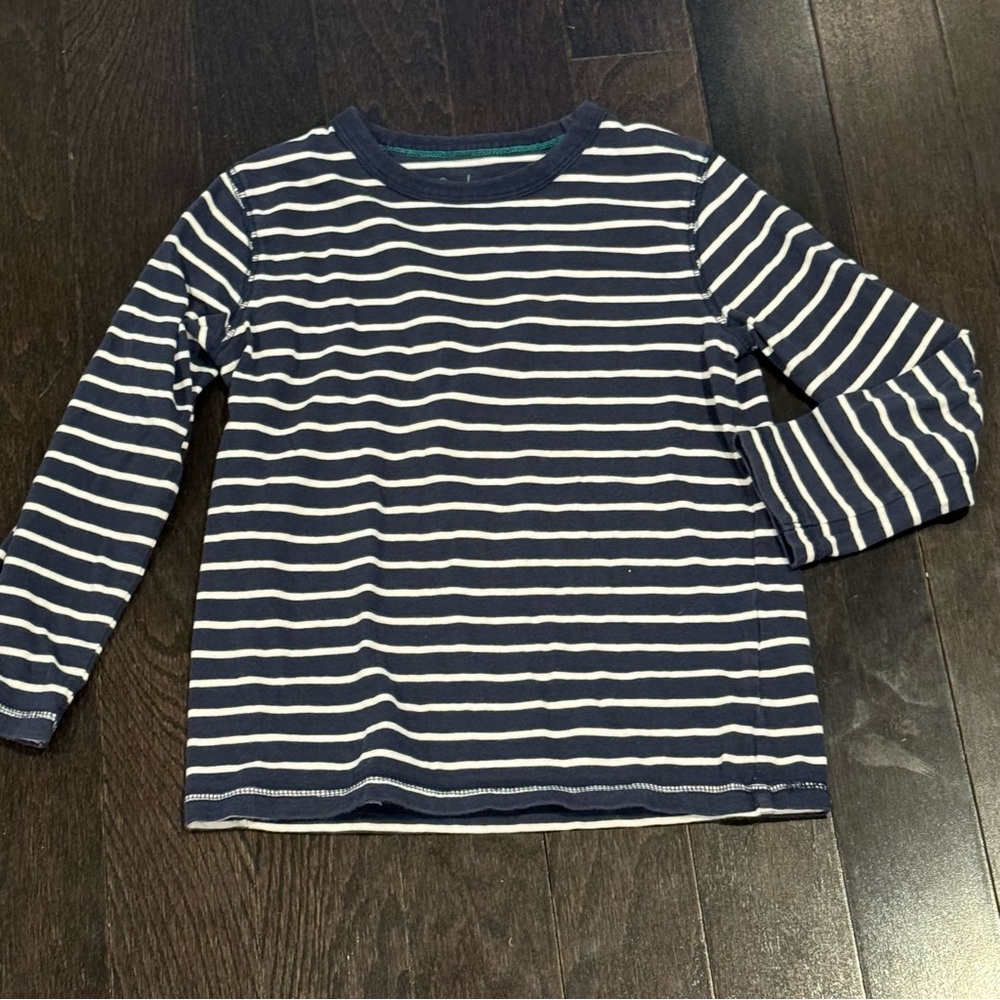 Mini Boden long sleeved, striped shirt